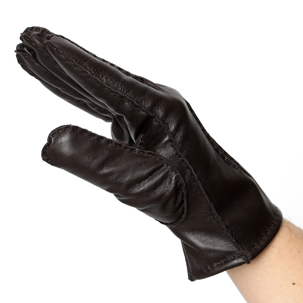 化粧箱 付き プレゼント ギフト クリスマス 手袋 メンズ ブランド レザー 暖かい 防寒 裏起毛 ダークブラウン ブラウン 茶 茶色 本革 シープスキン グローブ ビジネス 男性 紳士 おしゃれ 40代 KURODA(クロダ)