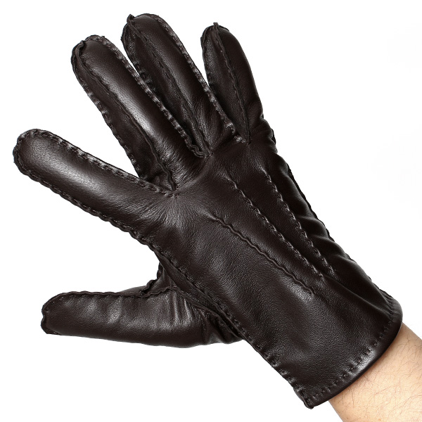 化粧箱 付き プレゼント ギフト クリスマス 手袋 メンズ ブランド レザー 暖かい 防寒 裏起毛 ダークブラウン ブラウン 茶 茶色 本革 シープスキン グローブ ビジネス 男性 紳士 おしゃれ 40代 KURODA(クロダ)