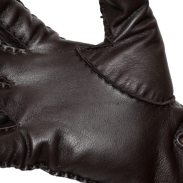 化粧箱 付き プレゼント ギフト クリスマス 手袋 メンズ ブランド レザー 暖かい 防寒 裏起毛 ダークブラウン ブラウン 茶 茶色 本革 シープスキン グローブ ビジネス 男性 紳士 おしゃれ 40代 KURODA(クロダ)