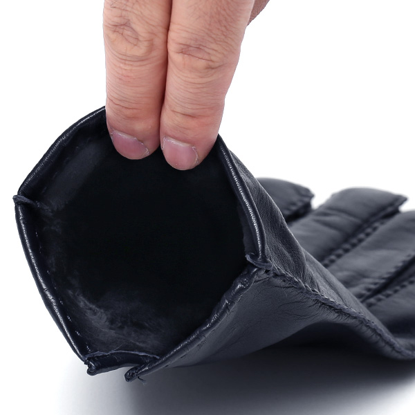  化粧箱 付き プレゼント ギフト クリスマス 手袋 メンズ ブランド レザー 暖かい 防寒 裏起毛 ブルー ネイビー 青色 本革 シープスキン グローブ ビジネス 男性 紳士 おしゃれ 40代 KURODA(クロダ)