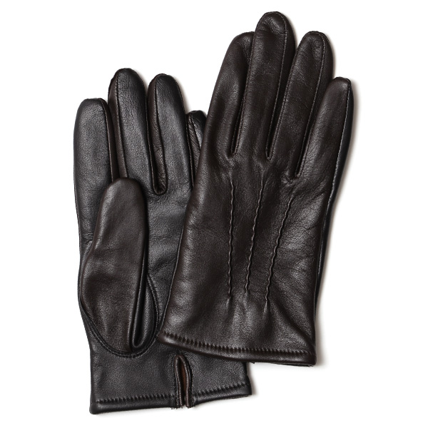 KURODA(クロダ) 羊革 メンズ 手袋 ダークブラウン