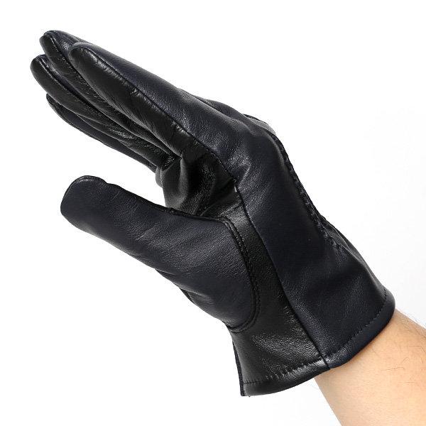  スマホ対応 手袋 レザー グローブ メンズ タッチパネル ビジネス 紳士 本革 ブルー ネイビー 青色 男性用 プレゼント 化粧箱 ギフト オシャレ ブランド KURODA(クロダ)