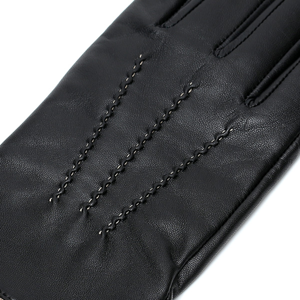  革手袋 メンズ スマホ対応 ブランド カシミア 混 ギフト ビジネス 通勤 通学 防寒 暖かい おしゃれ ブラック 黒 黒色 無地 シンプル レザー 紳士 グローブ 男性 プレゼント タブレット KURODA(クロダ)