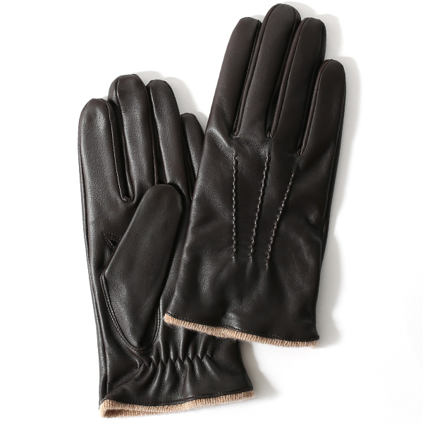 KURODA(クロダ) 羊革 メンズ 手袋 ダークブラウン