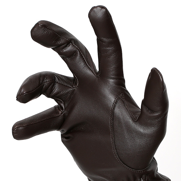  革手袋 メンズ スマホ対応 ブランド カシミア 混 ギフト ビジネス 通勤 通学 防寒 暖かい おしゃれ ダークブラウン ブラウン 茶 茶色 無地 シンプル レザー 紳士 グローブ 男性 プレゼント タブレット KURODA(クロダ)