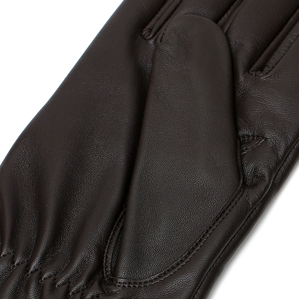  革手袋 メンズ スマホ対応 ブランド カシミア 混 ギフト ビジネス 通勤 通学 防寒 暖かい おしゃれ ダークブラウン ブラウン 茶 茶色 無地 シンプル レザー 紳士 グローブ 男性 プレゼント タブレット KURODA(クロダ)