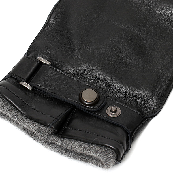  手袋 メンズ プレゼント スマホ対応 レザー ブランド 暖かい カシミヤ 混 おしゃれ グローブ ブラック 黒 黒色 化粧箱 付き 男性用 ギフト 紳士 ベルト てぶくろ 本革 KURODA(クロダ)
