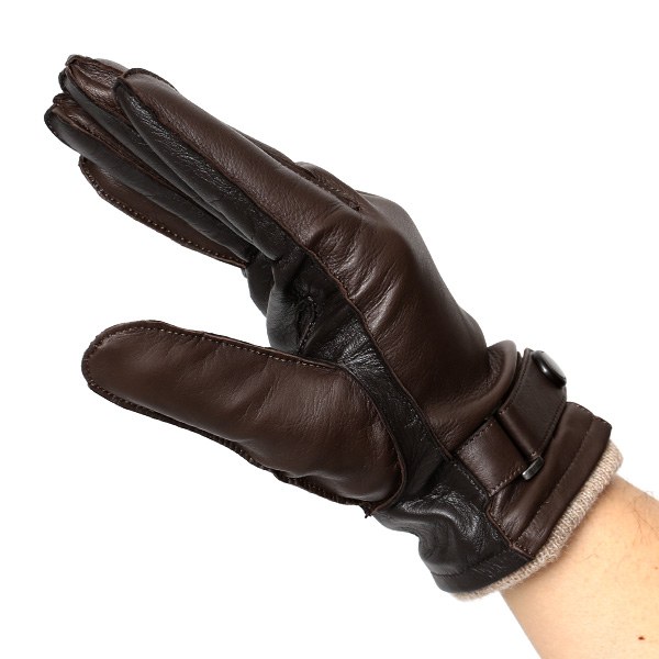  手袋 メンズ プレゼント スマホ対応 レザー ブランド 暖かい カシミヤ 混 おしゃれ グローブ ブラウン 茶 茶色 化粧箱 付き 男性用 ギフト 紳士 ベルト てぶくろ 本革 KURODA(クロダ)