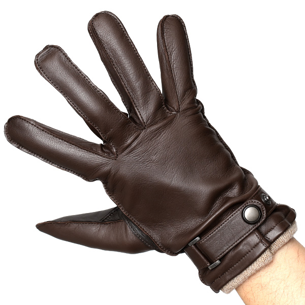  手袋 メンズ プレゼント スマホ対応 レザー ブランド 暖かい カシミヤ 混 おしゃれ グローブ ブラウン 茶 茶色 化粧箱 付き 男性用 ギフト 紳士 ベルト てぶくろ 本革 KURODA(クロダ)