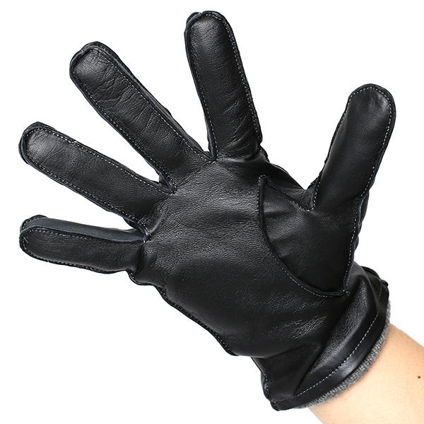  手袋 メンズ プレゼント スマホ対応 レザー ブランド 暖かい カシミヤ 混 おしゃれ グローブ ダークグレー グレー グレイ 灰色 化粧箱 付き 男性用 ギフト 紳士 ベルト てぶくろ 本革 KURODA(クロダ)