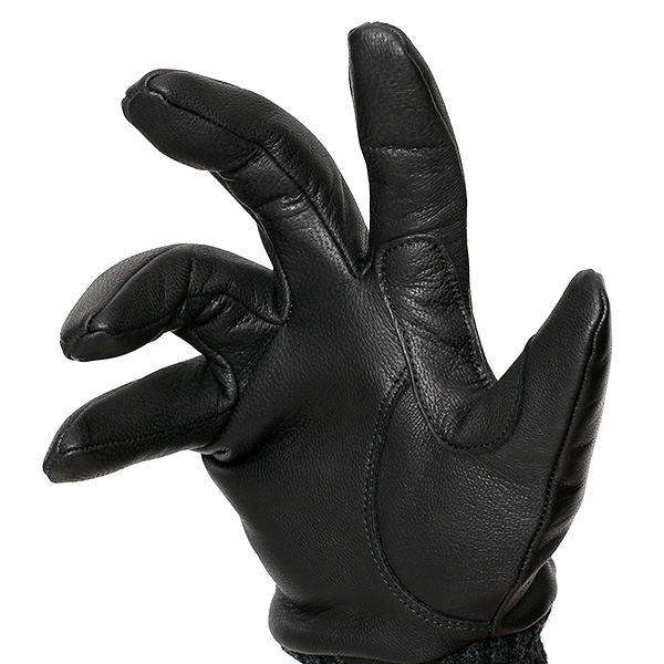手袋 自転車 防寒 メンズ スマホ対応 本革 サイクリング アウトドア グローブ 防風 保温 裏起毛 フリース ブラック 黒 黒色 レザー ブランド 男性 紳士 通勤 通学 皮 手ぶくろ プレゼント ギフト 送料無料 KURODA(クロダ)