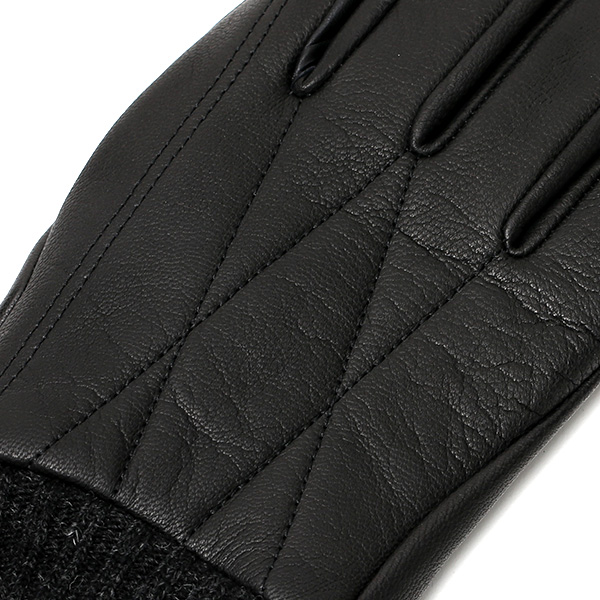 手袋 自転車 防寒 メンズ スマホ対応 本革 サイクリング アウトドア グローブ 防風 保温 裏起毛 フリース ブラック 黒 黒色 レザー ブランド 男性 紳士 通勤 通学 皮 手ぶくろ プレゼント ギフト 送料無料 KURODA(クロダ)