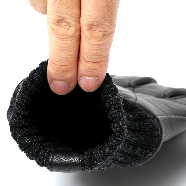 手袋 自転車 防寒 メンズ スマホ対応 本革 サイクリング アウトドア グローブ 防風 保温 裏起毛 フリース ブラック 黒 黒色 レザー ブランド 男性 紳士 通勤 通学 皮 手ぶくろ プレゼント ギフト 送料無料 KURODA(クロダ)