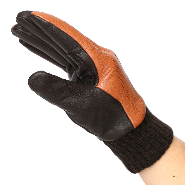 手袋 自転車 防寒 メンズ スマホ対応 本革 サイクリング アウトドア グローブ 防風 保温 裏起毛 フリース ブラウン 茶 茶色 レザー ブランド 男性 紳士 通勤 通学 皮 手ぶくろ プレゼント ギフト 送料無料 KURODA(クロダ)