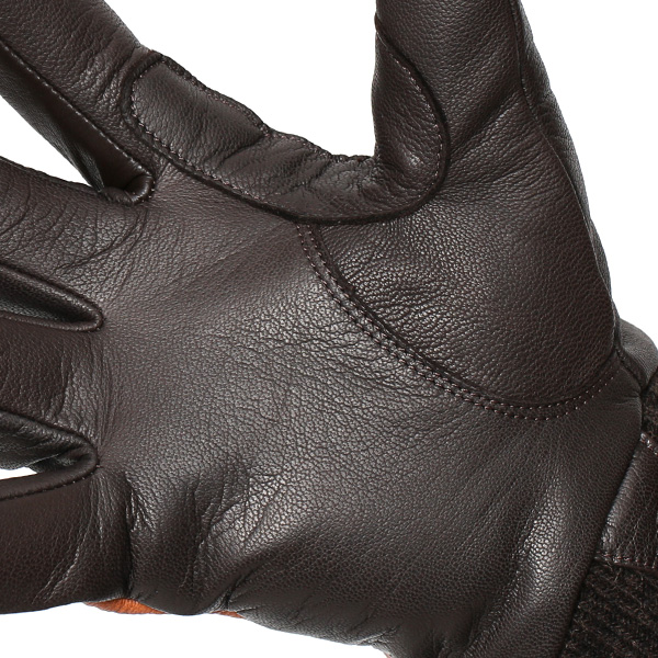 手袋 自転車 防寒 メンズ スマホ対応 本革 サイクリング アウトドア グローブ 防風 保温 裏起毛 フリース ブラウン 茶 茶色 レザー ブランド 男性 紳士 通勤 通学 皮 手ぶくろ プレゼント ギフト 送料無料 KURODA(クロダ)