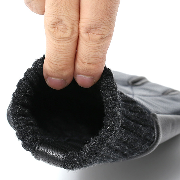  手袋 自転車 防寒 メンズ スマホ対応 本革 サイクリング アウトドア グローブ 防風 保温 裏起毛 フリース ブルー ネイビー 青色 レザー ブランド 男性 紳士 通勤 通学 皮 手ぶくろ プレゼント ギフト 送料無料 KURODA(クロダ)