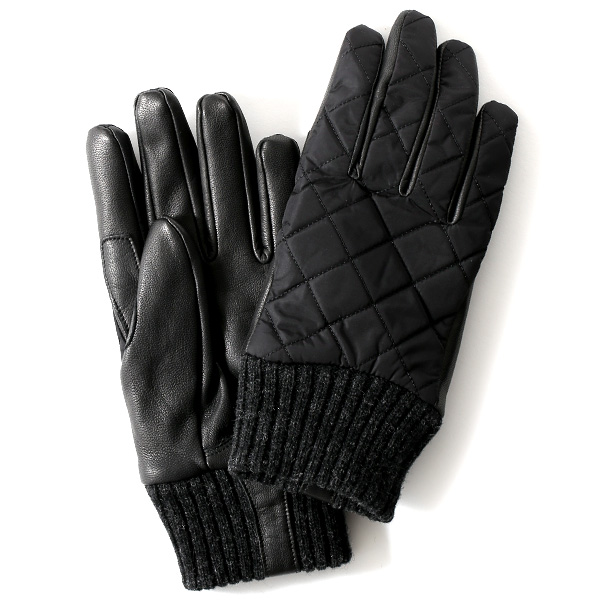 KURODA(クロダ) リモンタ ナイロン ヤギ革 メンズ 手袋 ブラック