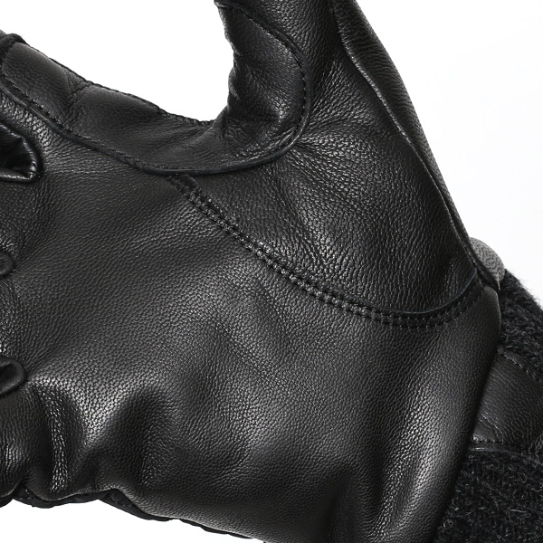  手袋 ナイロン メンズ リモンタナイロン 自転車 バイク アウトドア 防寒 防風 フリース 裏起毛 ブラック 黒 黒色 レザー 本革 ナイロン キルティング プレゼント 男性用 皮 グローブ ブランド KURODA(クロダ)