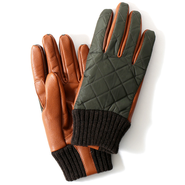 KURODA(クロダ) リモンタ ナイロン ヤギ革 メンズ 手袋 カーキ