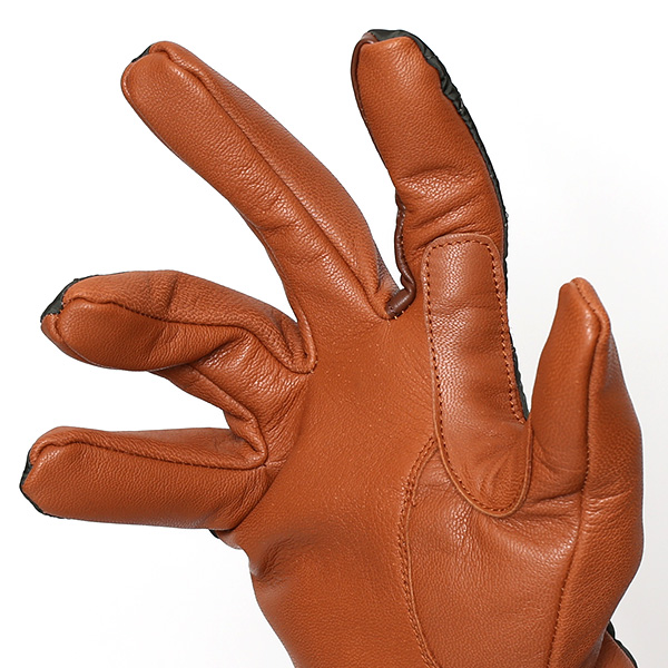  手袋 ナイロン メンズ リモンタナイロン 自転車 バイク アウトドア 防寒 防風 フリース 裏起毛 グリーン 緑色 レザー 本革 ナイロン キルティング プレゼント 男性用 皮 グローブ ブランド KURODA(クロダ)