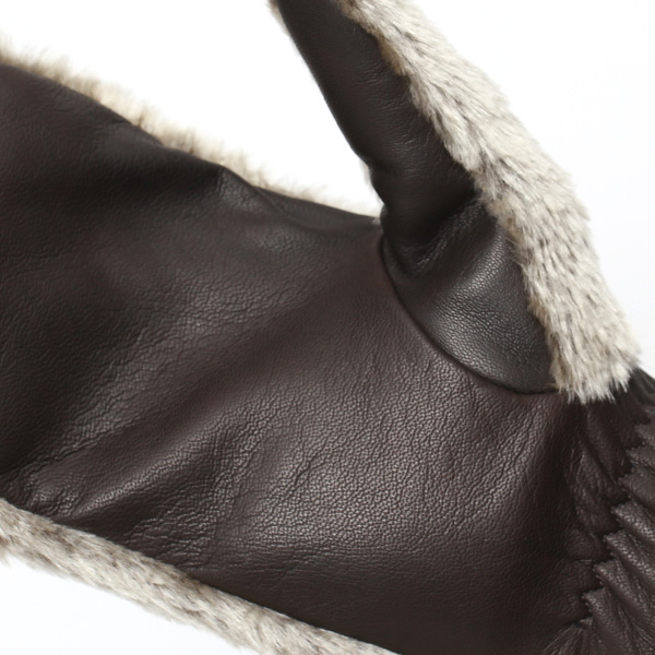  手袋 ミトン メンズ グローブ 手ぶくろ 防寒 暖かい ファー 本革 裏起毛 ミトングローブ グリーン 緑色 ハンドウォーマー アウトドア キャンプ ミリタリー スポーツ ブランド 紳士 KURODA(クロダ)