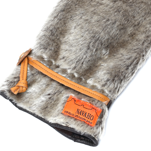  手袋 ミトン メンズ グローブ 手ぶくろ 防寒 暖かい ファー 本革 裏起毛 ミトングローブ グリーン 緑色 ハンドウォーマー アウトドア キャンプ ミリタリー スポーツ ブランド 紳士 KURODA(クロダ)