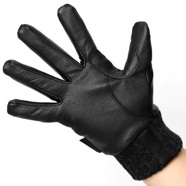  グローブ 手袋 メンズ スマホ対応 ナイロン ブランド クロダ コーデュラナイロン レザー キルティング ブラック 黒 黒色 紳士 カジュアル 革 手ぶくろ 通勤 通学 プレゼント クリスマス ギフト KURODA(クロダ)