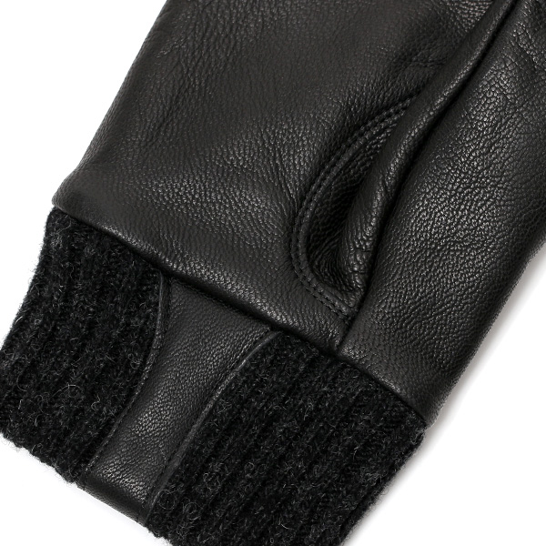  グローブ 手袋 メンズ スマホ対応 ナイロン ブランド クロダ コーデュラナイロン レザー キルティング ブラック 黒 黒色 紳士 カジュアル 革 手ぶくろ 通勤 通学 プレゼント クリスマス ギフト KURODA(クロダ)