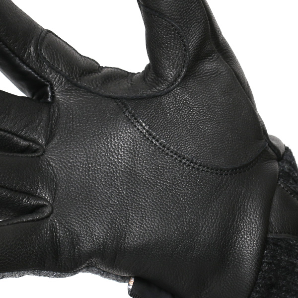  グローブ 手袋 メンズ スマホ対応 ナイロン ブランド クロダ コーデュラナイロン レザー キルティング グレー グレイ 灰色 紳士 カジュアル 革 手ぶくろ 通勤 通学 プレゼント クリスマス ギフト KURODA(クロダ)