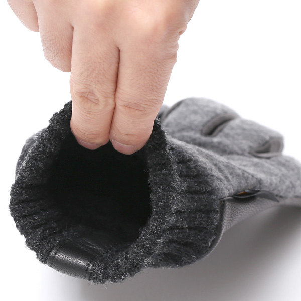  グローブ 手袋 メンズ スマホ対応 ナイロン ブランド クロダ コーデュラナイロン レザー キルティング グレー グレイ 灰色 紳士 カジュアル 革 手ぶくろ 通勤 通学 プレゼント クリスマス ギフト KURODA(クロダ)