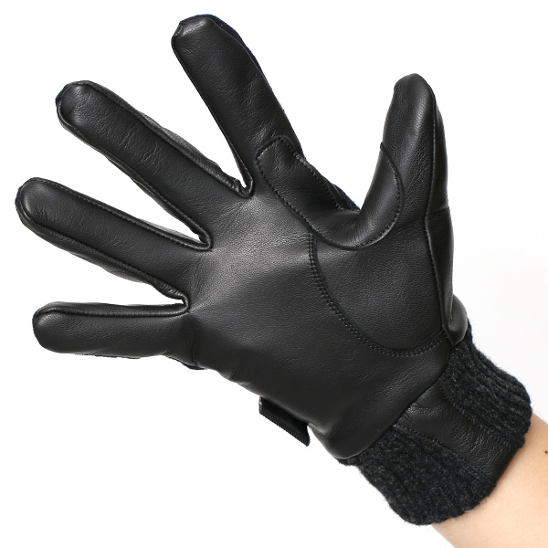  グローブ 手袋 メンズ スマホ対応 ナイロン ブランド クロダ コーデュラナイロン レザー キルティング ブルー ネイビー 青色 紳士 カジュアル 革 手ぶくろ 通勤 通学 プレゼント クリスマス ギフト KURODA(クロダ)