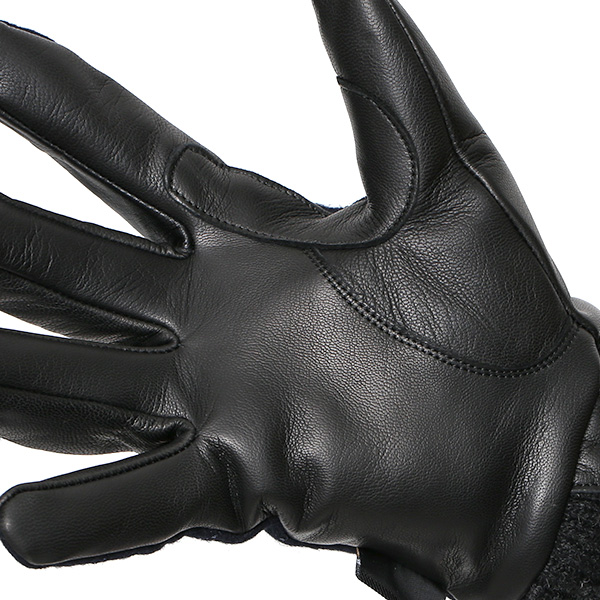  グローブ 手袋 メンズ スマホ対応 ナイロン ブランド クロダ コーデュラナイロン レザー キルティング ブルー ネイビー 青色 紳士 カジュアル 革 手ぶくろ 通勤 通学 プレゼント クリスマス ギフト KURODA(クロダ)