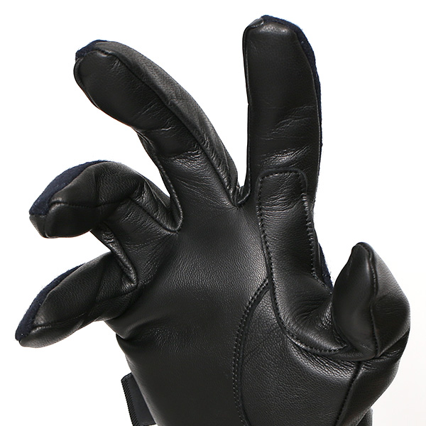  グローブ 手袋 メンズ スマホ対応 ナイロン ブランド クロダ コーデュラナイロン レザー キルティング ブルー ネイビー 青色 紳士 カジュアル 革 手ぶくろ 通勤 通学 プレゼント クリスマス ギフト KURODA(クロダ)