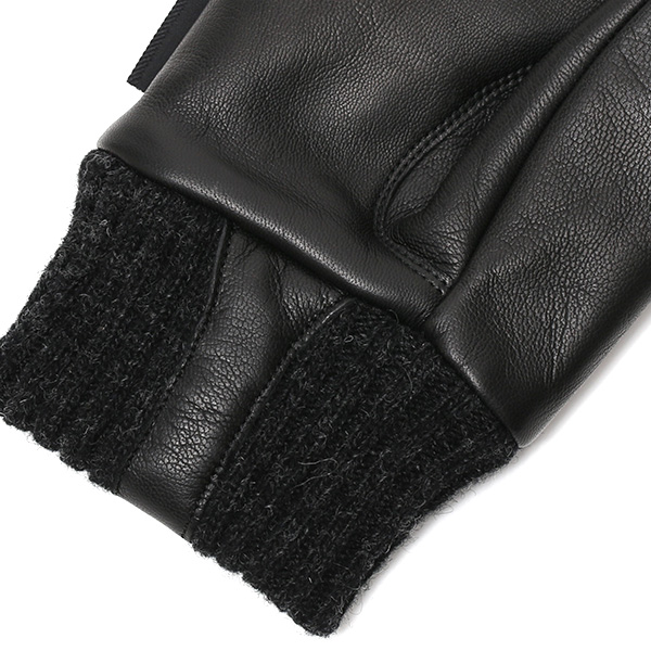  グローブ 手袋 メンズ スマホ対応 ナイロン ブランド クロダ コーデュラナイロン レザー キルティング ブルー ネイビー 青色 紳士 カジュアル 革 手ぶくろ 通勤 通学 プレゼント クリスマス ギフト KURODA(クロダ)