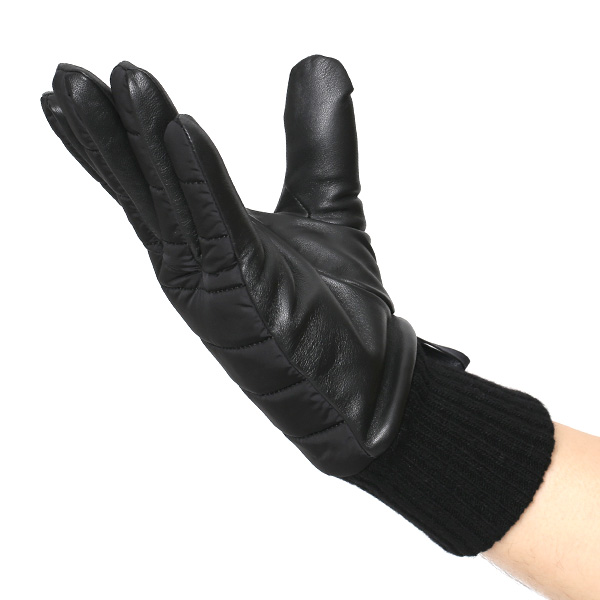  手袋 防寒 スマホ対応 メンズ リモンタナイロン クロダ 紳士 レザー グローブ 化粧箱付き プレゼント おしゃれ  ブラック 黒 黒色 男性用 紳士 皮 手ぶくろ ビジネス タッチパネル タブレット ブランド KURODA(クロダ) 