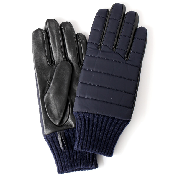 KURODA(クロダ) 羊革 リモンタナイロン メンズ 手袋 ネイビー