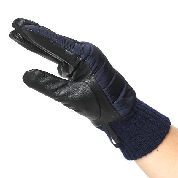  手袋 防寒 スマホ対応 メンズ リモンタナイロン クロダ 紳士 レザー グローブ 化粧箱付き プレゼント おしゃれ  ブルー ネイビー 青色 男性用 紳士 皮 手ぶくろ ビジネス タッチパネル タブレット ブランド KURODA(クロダ) 