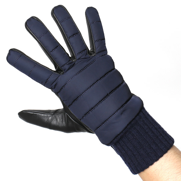 手袋 防寒 スマホ対応 メンズ リモンタナイロン クロダ 紳士 レザー グローブ 化粧箱付き プレゼント おしゃれ  ブルー ネイビー 青色 男性用 紳士 皮 手ぶくろ ビジネス タッチパネル タブレット ブランド KURODA(クロダ) 