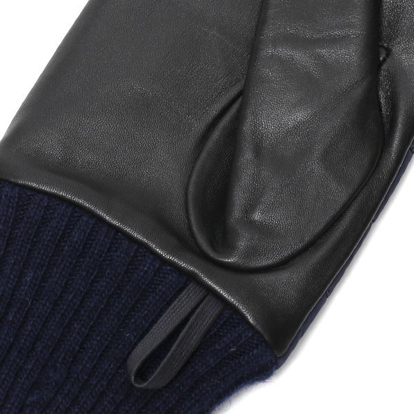  手袋 防寒 スマホ対応 メンズ リモンタナイロン クロダ 紳士 レザー グローブ 化粧箱付き プレゼント おしゃれ  ブルー ネイビー 青色 男性用 紳士 皮 手ぶくろ ビジネス タッチパネル タブレット ブランド KURODA(クロダ) 