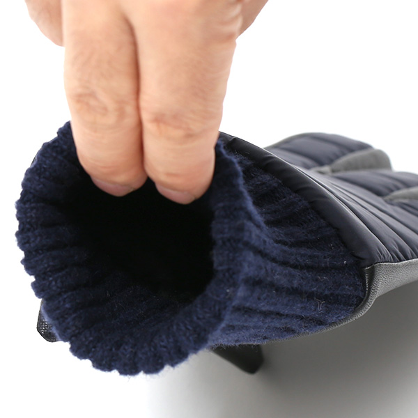  手袋 防寒 スマホ対応 メンズ リモンタナイロン クロダ 紳士 レザー グローブ 化粧箱付き プレゼント おしゃれ  ブルー ネイビー 青色 男性用 紳士 皮 手ぶくろ ビジネス タッチパネル タブレット ブランド KURODA(クロダ) 