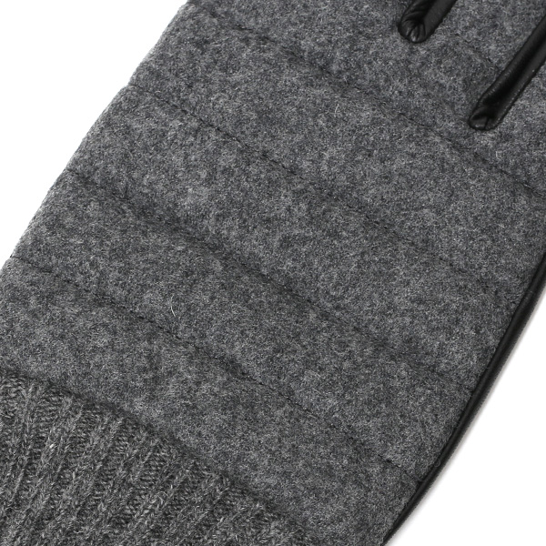  グローブ 手袋 タッチパネル 対応 ナイロン レザー メンズ 防寒 裏起毛 暖かい 冬 通勤 通学 グレー グレイ 灰色 コーデュラナイロン 本革 男性 プレゼント スマホ対応 手ぶくろ 紳士 ブランド KURODA(クロダ)