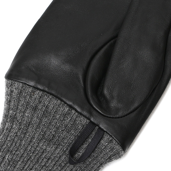  グローブ 手袋 タッチパネル 対応 ナイロン レザー メンズ 防寒 裏起毛 暖かい 冬 通勤 通学 グレー グレイ 灰色 コーデュラナイロン 本革 男性 プレゼント スマホ対応 手ぶくろ 紳士 ブランド KURODA(クロダ)