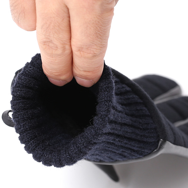  グローブ 手袋 タッチパネル 対応 ナイロン レザー メンズ 防寒 裏起毛 暖かい 冬 通勤 通学 ブルー ネイビー 青色 コーデュラナイロン 本革 男性 プレゼント スマホ対応 手ぶくろ 紳士 ブランド KURODA(クロダ)