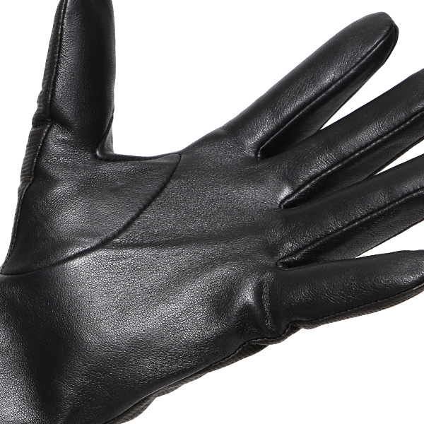 本革 イタリア製 レザー 手袋 メンズ 男性 グローブ ブラック 黒 黒色 フィット性 スマホ タッチパネル 対応 暖かい チクチクしない 肌触り 良い プレゼント 誕生日 クリスマス