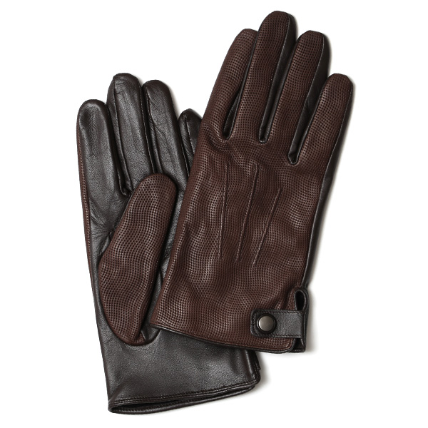 KURODA(クロダ) 羊革(イタリア製ラムスキン) メンズ 手袋 ブラウン