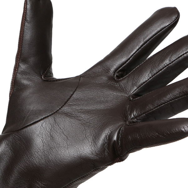  本革 イタリア製 レザー 手袋 メンズ 男性 グローブ ブラウン 茶 茶色 フィット性 スマホ タッチパネル 対応 暖かい チクチクしない 肌触り 良い プレゼント 誕生日 クリスマス