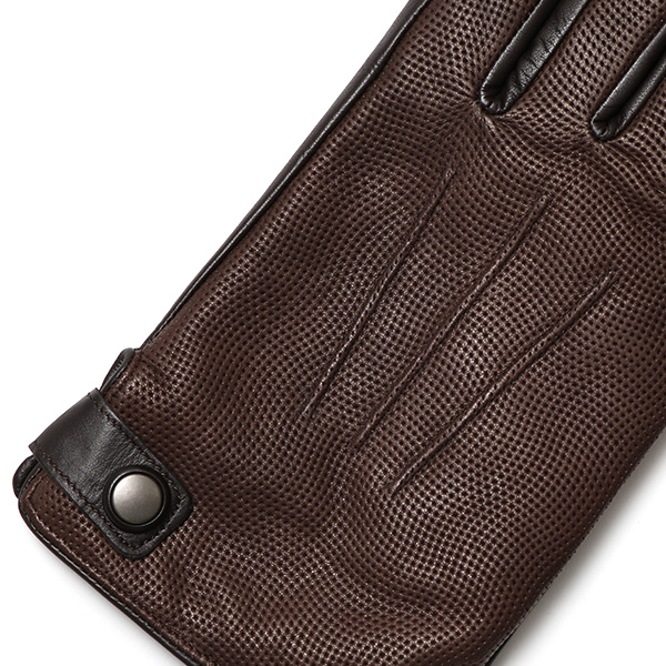  本革 イタリア製 レザー 手袋 メンズ 男性 グローブ ブラウン 茶 茶色 フィット性 スマホ タッチパネル 対応 暖かい チクチクしない 肌触り 良い プレゼント 誕生日 クリスマス