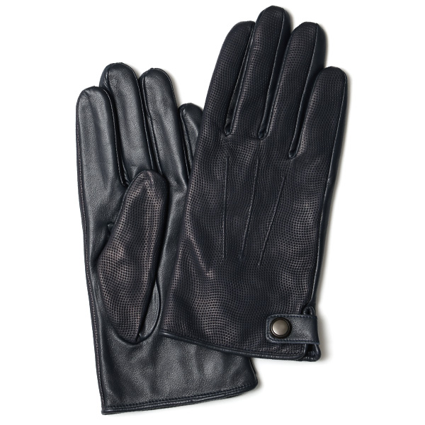 KURODA(クロダ) 羊革(イタリア製ラムスキン) メンズ 手袋 ネイビー