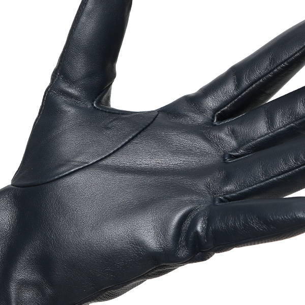  本革 イタリア製 レザー 手袋 メンズ 男性 グローブ ブルー ネイビー 青色 フィット性 スマホ タッチパネル 対応 暖かい チクチクしない 肌触り 良い プレゼント 誕生日 クリスマス