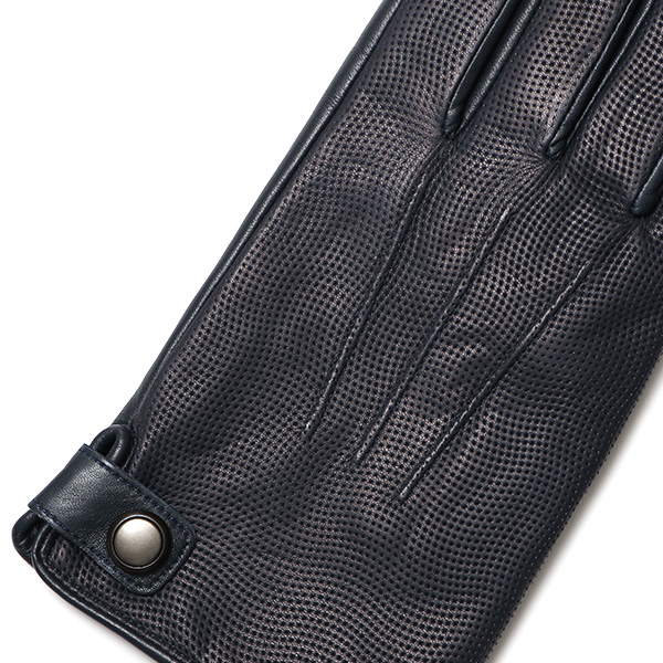  本革 イタリア製 レザー 手袋 メンズ 男性 グローブ ブルー ネイビー 青色 フィット性 スマホ タッチパネル 対応 暖かい チクチクしない 肌触り 良い プレゼント 誕生日 クリスマス